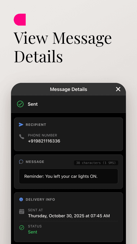 Programación de SMS en Ghost sin revelar tu identidad