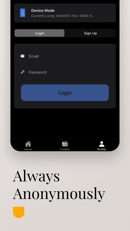 Pantalla de compra de créditos de la app Ghost con cobertura de SMS en más de 100 países